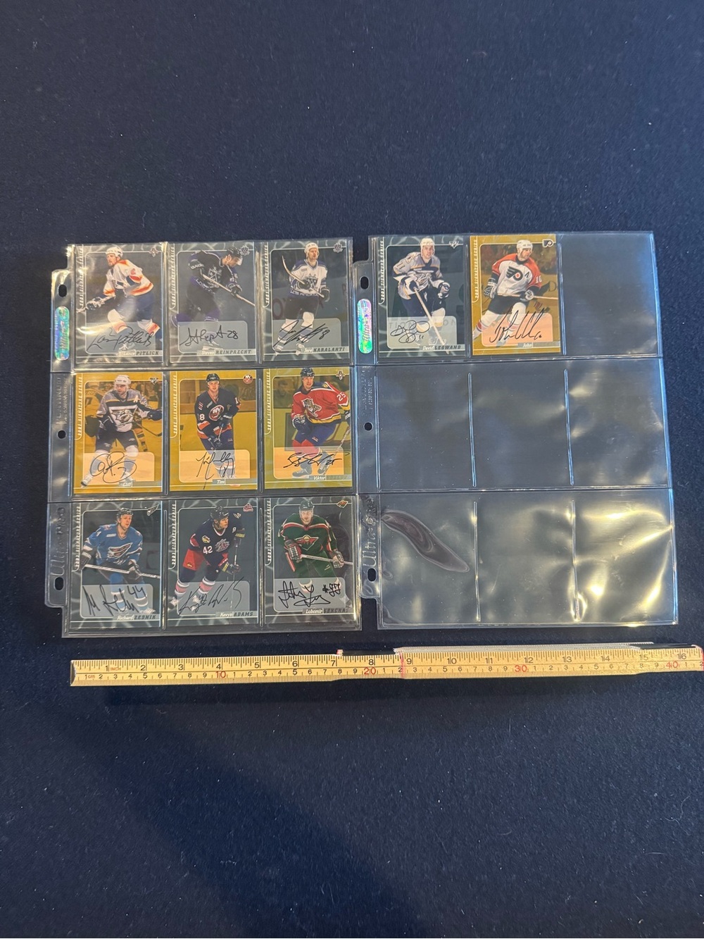 NHL Eleven Autographed Hockey Cards